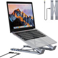 5-in-1 USB C Hub Adjustable Aluminum Laptop Stand 4-Port USB A 3.0 with 5Gbps Data Transfer USB C Hub Docking Station [Charging Not Supported] for MacBookPro/Air/Dell/HP/Lenovo