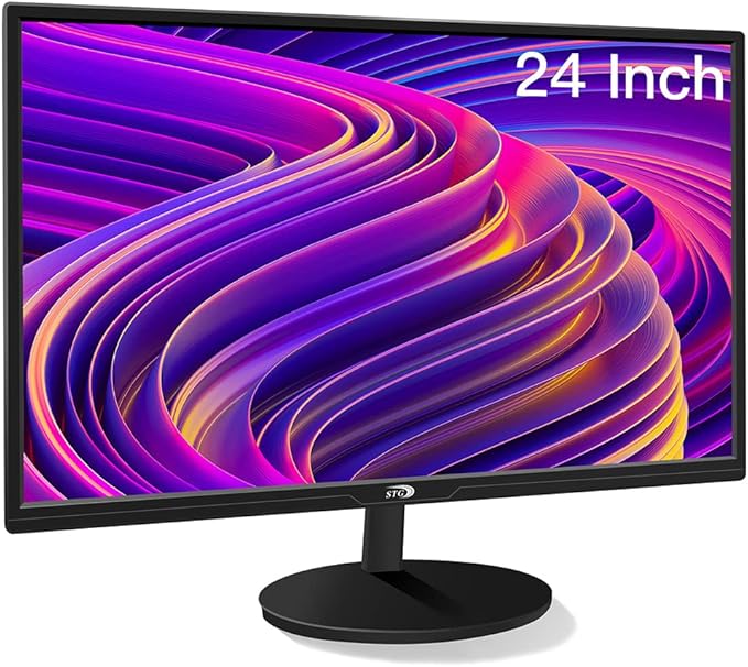 STGAubron Gaming PC Bundle with 24Inch FHD LED Monitor-Radeon RX 550 4G Intel Core I5 up to 3.7G 16G RAM 512G SSD RGB Fan x 2 Windows 11 Home