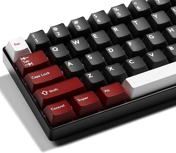 XVX Double Shot PBT Keycaps Set 216 Keys Cherry Profile Custom Keyboard Keycaps Jade Translucent Key caps Compatible with 61/64/68/84/87/100/104/108 ANSI and ISO Layout Mechanical Keyboard