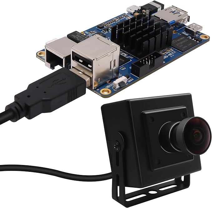 MMlove USB Camera 1080P HD Webcam 170 Degree Wide Angle Fisheye Lens High Frame Rate120fps 60fps 30fps Plug&ampPlay Web Camera for Skype/Zoom/FaceTime/HangoutsPC/Laptop/Raspberry Pi