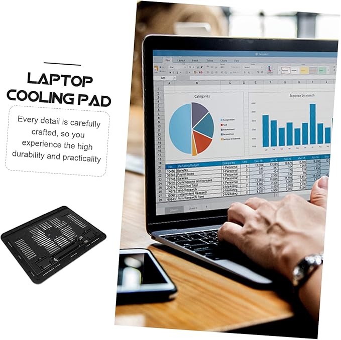 Laptop Cooling Pad Laptop Riser Holder Notebook Cooler Fan Cooling Pad