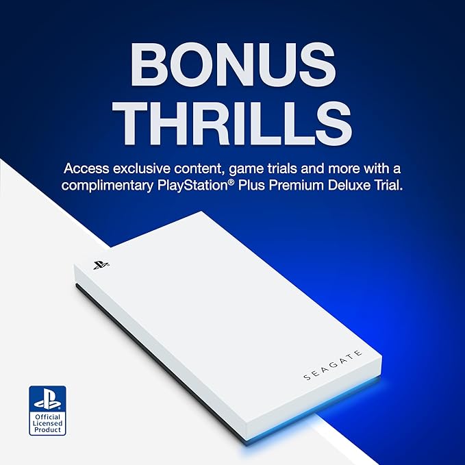 Seagate Game Drive for PlayStation® Consoles 1 TB External Hard Drive - USB 3.2 Gen 1 Officially-Licensed (STMH1000100)