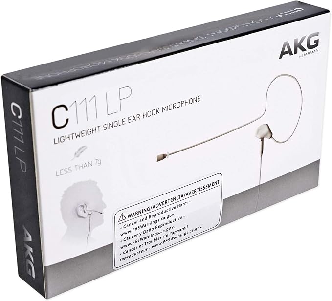 AKG C111 LP Ear-Hook Ear-Set Microphone Mic Headset for Church Speeches/Sermons