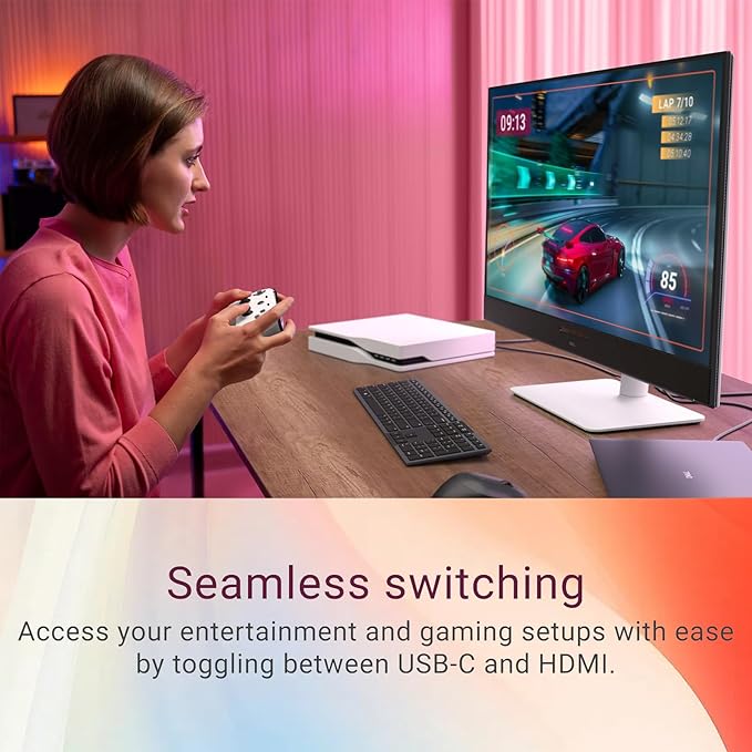 Dell Plus 32 4K Curved Monitor QD-OLED Display 120Hz 0.03ms AMD FreeSync Pro AI-Enhanced 3D Spatial Audio 99% DCI-P3 Dolby Vision 5x2.5W Speakers USB-C 90W PD Compatible with PC &amp Consol