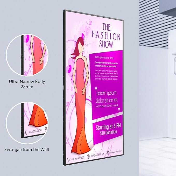 Digital Signage 43 Inches Digital Signage Display LED Screen High Brightness Advertising Display Kiosk High Brightness Android Vertical Horizontal Poster with Content Management System