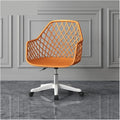 Adjustable Office Computer Chair with Armrest Backrest Office Chairs Armchair Computer Chair Office Furniture Lift Swivel Gamer Chair(Orange)