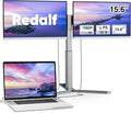 Redalf 15.6 FHD Portable Triple Monitor for Laptop IPS Ultra-Thin Zero Frame Compatible with Mac Windows Chrome Fits All Size Laptops