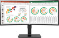 LG 34” TAA IPS QHD UltraWide Curved Monitor (3440x1440) with 21:9 Aspect Ratio HDR10 sRGB 99% Color Gamut Dual Controller &amp MaxxAudio Black (34BN770-B)