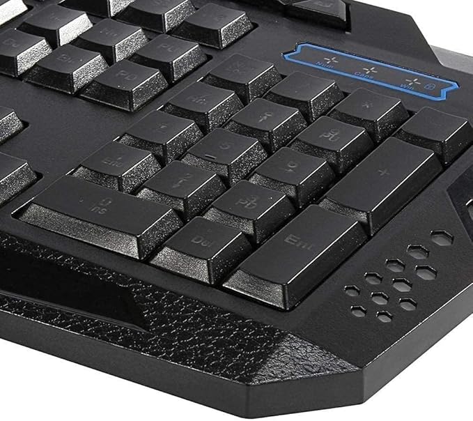 Computer Wired Three-Color Backlit Gaming Keyboard Wired Luminous Keyboard Built-in PV Light Guide Layer Ultra-Clear Character Luminous Design Uniform Backlightfor Desktop Computer PC