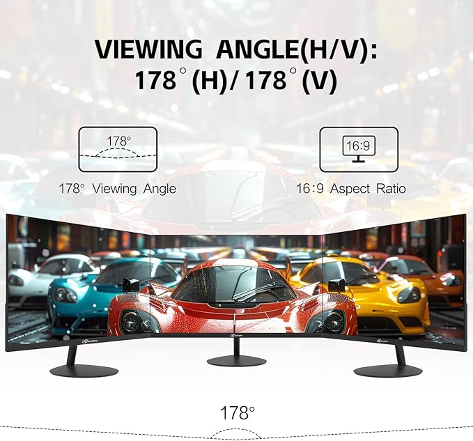 ArcticPro 27inch Computer Monitor FHD 1080p 144Hz Office and Gaming Monitor IPS Adaptive Sync 110% sRGB 1ms 3-Sided Frameless Ultra Slim VESA Mountable Anti-Blue Light Design HDMI DP