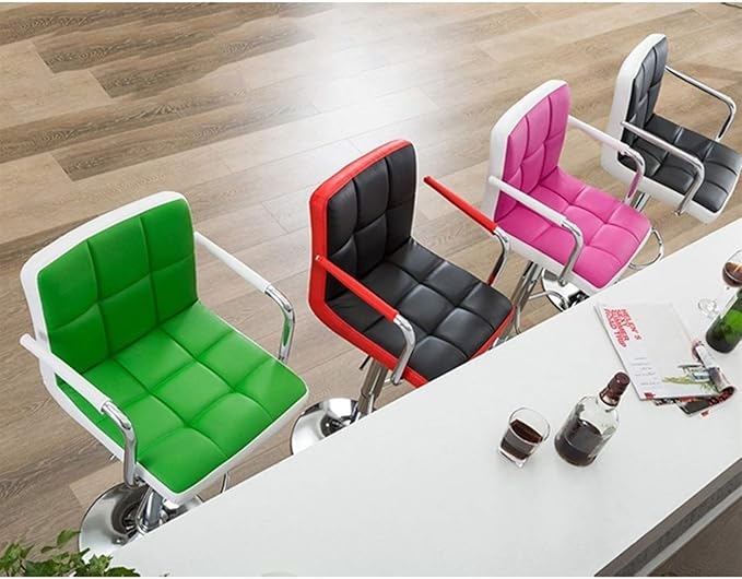 Mlaea Home Office Desk Chair Computer Racing Gaming Chair with Adjustable Height TV Station Lounge Laboratory Chair 44 * 44-54CM(Color:#2)