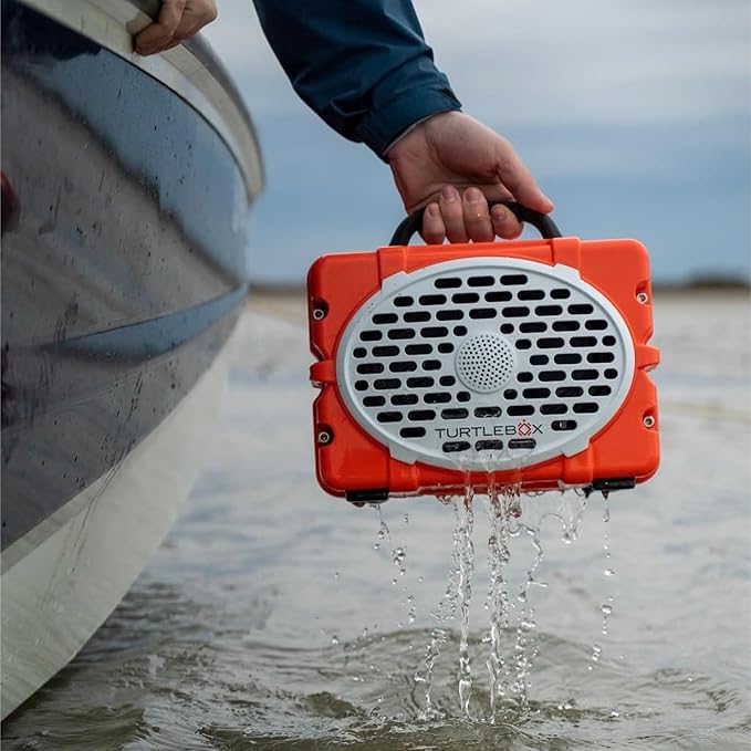 Turtlebox Original Gen 3: Portable Outdoor Bluetooth Speaker – Ultra-Loud (120dB) Waterproof (IP67) Rugged Impact-Resistant 3-Day Battery | Party Mode: Unlimited Pairing for Stereo Sound Orange