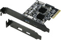 USB 3.1 PCIe Card RIITOP PCI-e 3.0 x4 to USB3.2 Gen2 Adapter (10Gbps) Expands to 20Pin + Type-E + 1x USB 3.0 + 1x USB C