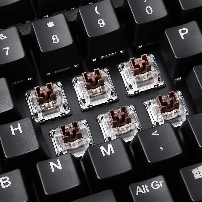Perixx Periboard-522 Wired Trackball Mechanical Keyboard Build-in 2.17 Inch Trackball with Pointing and Scrolling Feature Durable 3.2lbs Weight