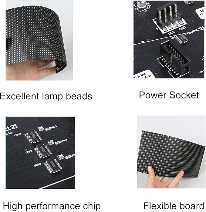 EVTSCAN Flexible LED Panel 208x104 Pixels Full Color LED Matrix Panel for Hotel KTV Bar DC5V
