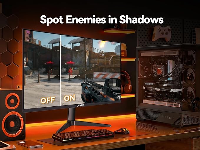 24.5 Inch 1080P 300Hz Premium Gaming Monitor for FPS Gamers AMD FreeSync &amp NVIDIA G-SYNC Compatible 1ms MPRT VA Panel HDR400 100% sRGB VESA 100x100mm
