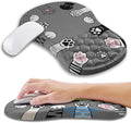 Ergonomic Mouse Pad Wrist Support with Memory Foam Massage Bulge Carpal Tunnel Pain Relief Mousepad Wrist Rest for Mouse(12x8 inch Paw)