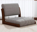 BTZHY Floor Chair Wooden Portable Floor Chair Japanese Style Legless Tatami Chair with Back Support Home Bay Window Lazy Chair Meditation Floor Seating for Living Room Bedroom(Grey 2)