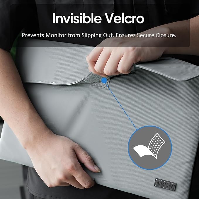 ARZOPA Portable Monitor &amp Sleeve 17.3 103% sRGB FHD Laptop Monitor &amp PU Sleeve Bag Combination