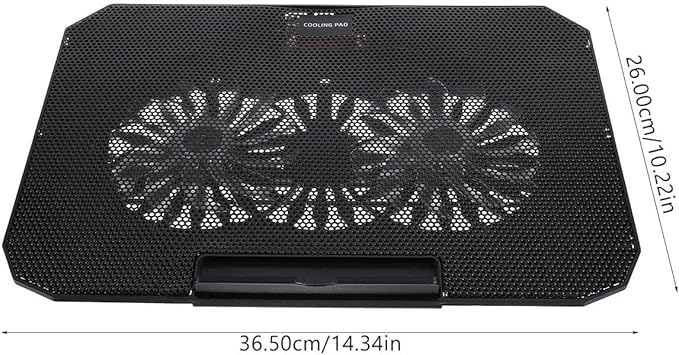 BESPORTBLE Laptop Cooler Stand with Dual Quiet Fans USB Powered Radiator for Notebook Heat Dissipation and Silent Cooling Material