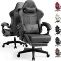 GTPLAYER ACE-PRO Music Gaming Chairs – Built-in Speakers App Support &amp Bluetooth Control Computer Game Chairs with Footrest for Adults Ergonomic Reclining Silla Linkage Armrest Grey
