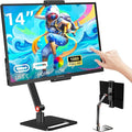14 Inch Touchscreen Portable Monitor 1200P Slim and Lightweight Bezel less FHD IPS HDR Gaming Monitor Laptop Travel Sub-Monitor with Built-in Speakers and VESA for Laptop Mac PC Xbox PS4/5 Switch