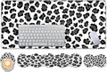 Keyboard Wrist Rest and Mouse Pad Set31.5x11.8 Inches Desk MatWaterproof Non-Slip Ergonomic Wrist Support for Pain ReliefExtended Desk Protector for Office Home GamingLeopard Print