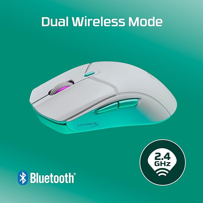 HyperX Pulsefire Haste 2 Core Wireless – Gaming Mouse for PC Long Battery Life Lightweight Custom Core Sensor Dual Wireless Connectivity Black (Renewed)