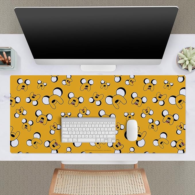 Head Case Designs Officially Licensed Adventure Time Jake Pattern Graphics 37.4 x 15.75 x 0.16 inches (900 x 400 mm) - XL Gaming Office Desk PC Keyboard Mouse Mat Pad
