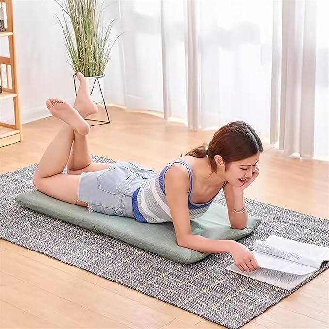 Folding Lazy Chair Floor Gaming Chair Balcony Legless Chair Meditation Floor Seating with Back 6 Adjustable Position for Meditation Reading Watching TVNavy18.9×17.7×18.9in