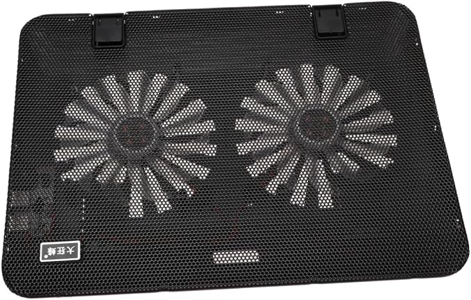 6 Inch Adjustable Laptop Cooling Stand with Large Fan Notebook Cooling Support Holder for Heat Dissipation Black Suitable for Gaming and Office Use