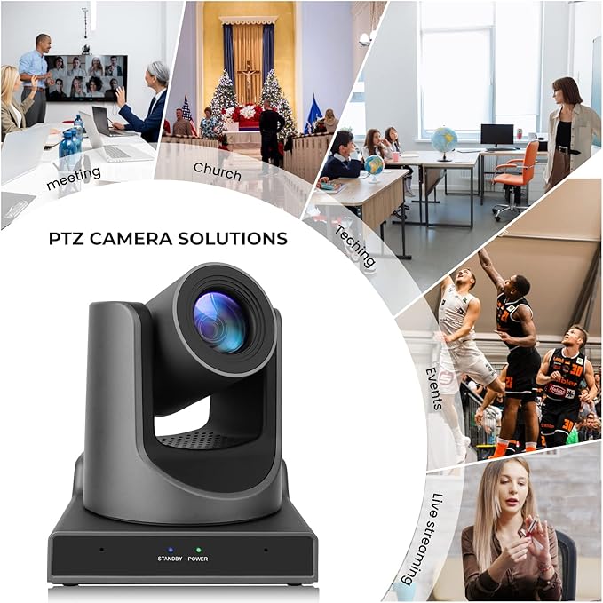 PTZ Camera 30X SDI Camera Support Optical Zoom Video and POE with Network IP Live Streaming Simultaneous 3G-SDI and USB Video Output for Conferences Church Teaching
