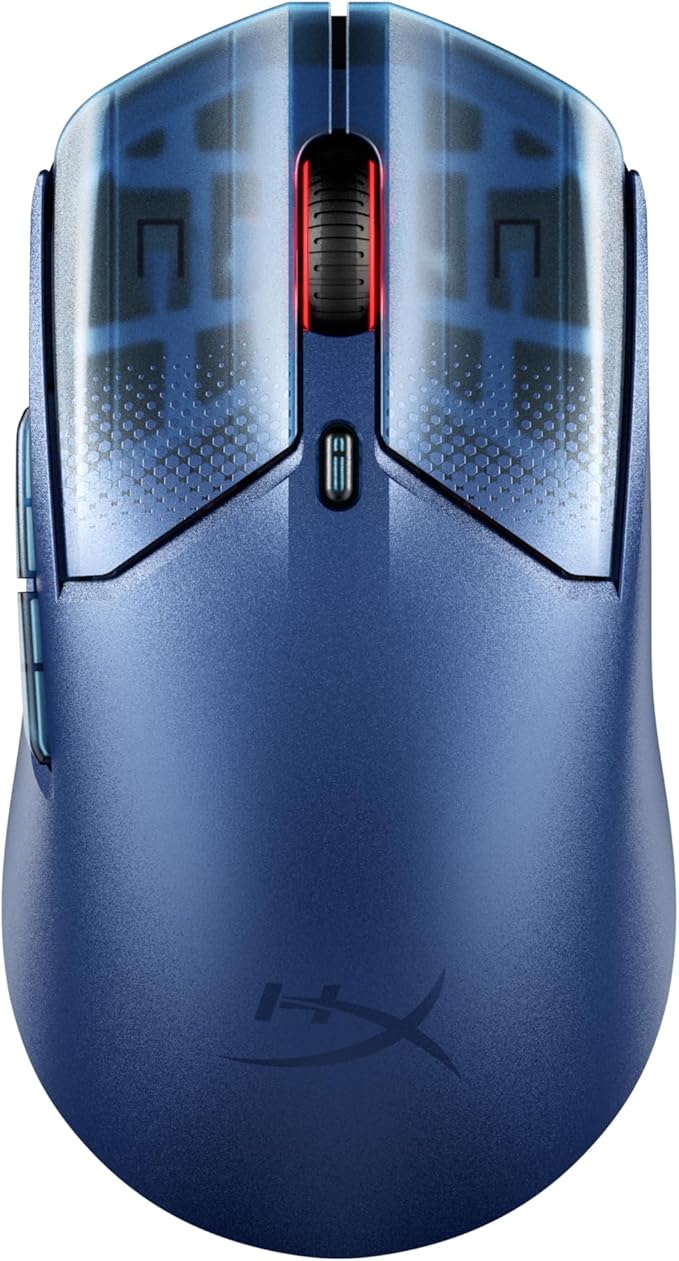 HyperX Pulsefire Haste 2 S – Wireless Gaming Mouse for PC – 64g Magnesium Alloy Shell Rechargeable li-ion Battery 26K Sensor Dual Wireless Glass Skates Navy