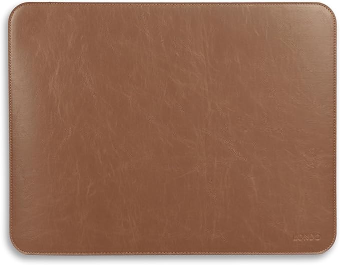 Londo PU Leather Mouse Pad – Desk Mat for Keyboard and Mouse Large Leather Office Desk Pad 13.18x17.32 (Light Brown)