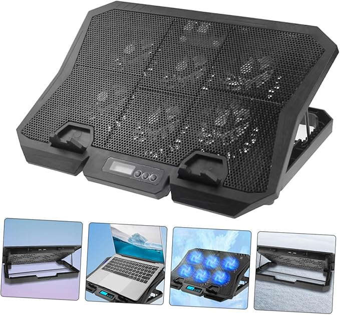 BESPORTBLE Laptop Cooling Pad with Adjustable Rotation Fan 15.6 Inch Quiet Cooling Stand for Laptops USB Powered for Gaming and Office Use