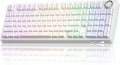 SOLAKAKA KI99 Pro 96% Wireless Mechanical Keyboard RGB Gaming Keyboard Hot-Swappable Pre-Lubed Switches Gasket Structure Creamy Keyboards (Contour-Style White Non-Silent Version)