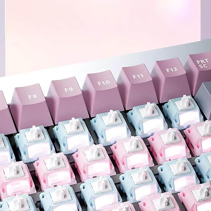 DRAOZA Kailh Butterfly Blue Keyboard SwitchesPre-lubed Linear RGB LED 5 Pin Switches for MX Mechanical Keyboard(108PCS)