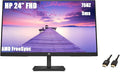 HP 24 FHD VA Monitor Full HD 1920 x 1080 LCD Display 5ms Response Time 75Hz Refresh Rate 16:9 Aspect Ratio 250 Nit FreeSync 3000:1 Contrast Ratio with 5ave HDMI Cable Flat-Black