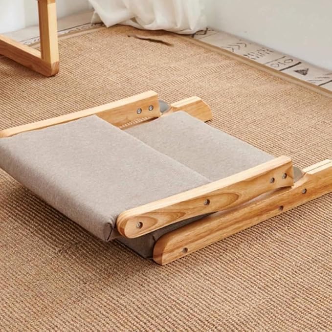 ELEFOCUS Legless Tatami Folding Chair Portable Floor Chair with Comfortable Cushion Backrest for Living Room Bedroom