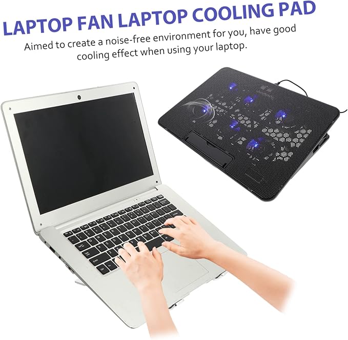 Generic Adjustable Laptop Cooling Pad USB Port Ergonomic Stand for Laptops Portable Cooler for Reduced Neck and Shoulder Pain for Use