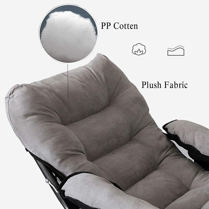 Office Chair Gaming Chair Computer Chair Leisure Chairs Folding Sun Lounger Adjustable Seat Recliners Chair Bedroom Garden with Footstool