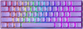 Mechanical Gaming Keyboard - 61 Keys Multi Color RGB Illuminated LED Backlit Wired Programmable for PC/Mac Gamer (Gateron Optical Brown Lavender)