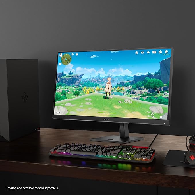 HP OMEN 32q QHD 165Hz Gaming Monitor QHD Display (2560 x 1440) IPS Panel 99% sRGB 95% DCI-P3 16:9 AMD FreeSync Premium Technology 32q (2023)