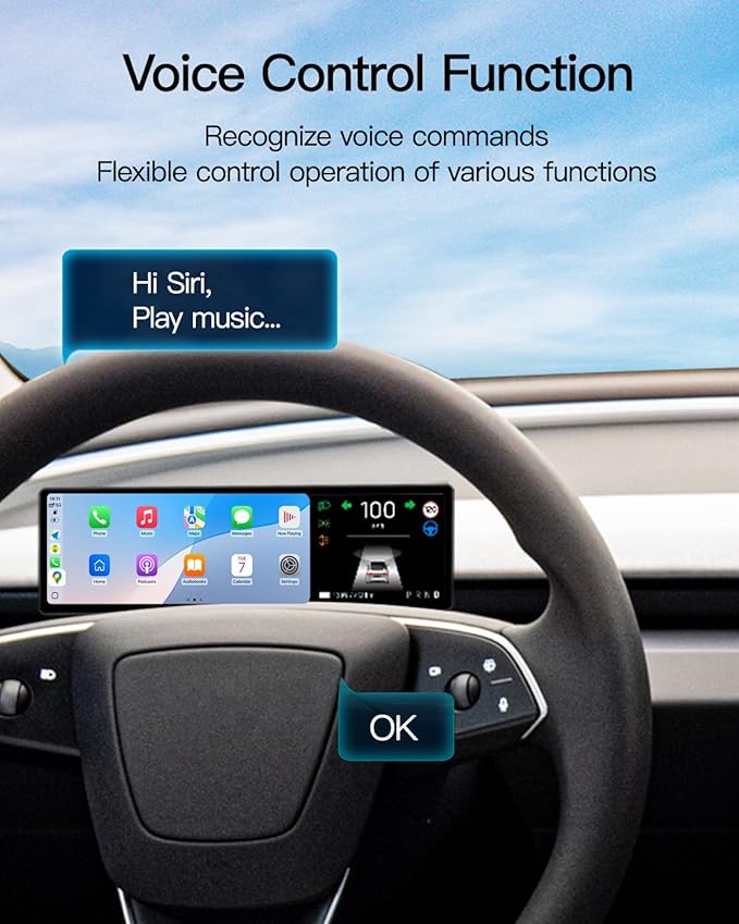 8.8 Smart LCD Display Original Instrumentation Data/Carplay/Video Inputs Exclusive to 2025 Model Y JuniperNavigationVoice Control