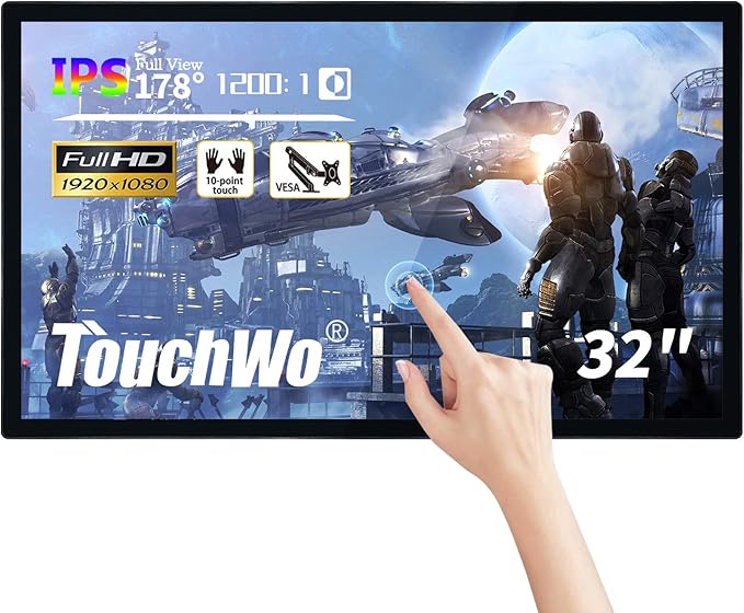 32 inch Interactive Touchscreen Monitor Smart Board with 16:9 Display 1080P Android 11 Touchscreen Electronic Whiteboard for Office and Classroom RAM 2G &amp ROM 32G