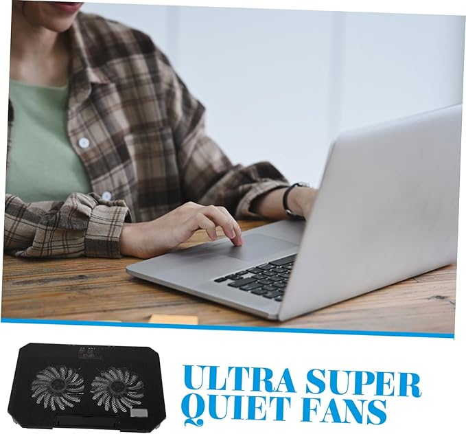 Adjustable Laptop Cooling Pad Stand Lightweight Portable Notebook Fan for Efficient Heat Reduction Durable Design for Go Use Compact Cooling Mat for Laptops