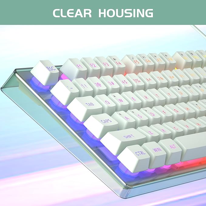 Gaming Keyboard and Mouse Combo K1 RGB LED Backlit Keyboard with 104 Key Computer PC Gaming Keyboard for PC/Laptop (Green)