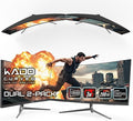 Kado Dual Gaming Monitor Setup - 2-Pack 30 Curved 1800R 200Hz 1ms Ultrawide 21:9 2560x1080 Computer Monitor Stacked Gaming AMD FreeSync Premium VESA Mount HDMI DisplayPort Built-in Speakers