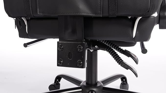 2026 Ergonomic Gaming Chair with Massage Lumbar Support &amp Footrest - Racing Style Office Chair for Esports Work from Home and Relaxation - Adjustable Recliner with Sync-Tilt Armrests (White)