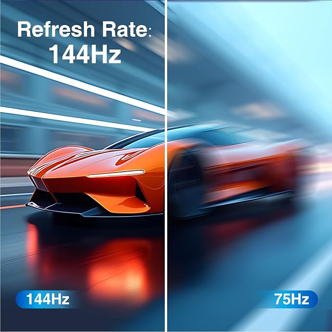 ArcticPro 27inch Computer Monitor FHD 1080p 144Hz Office and Gaming Monitor IPS Adaptive Sync 110% sRGB 1ms 3-Sided Frameless Ultra Slim VESA Mountable Anti-Blue Light Design HDMI DP